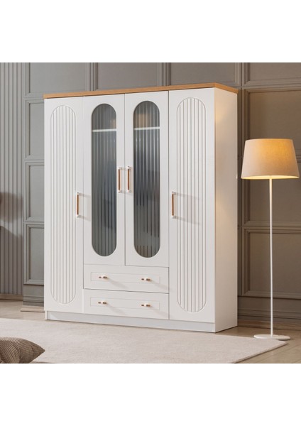 Gardırop, Vita Bohem 4 Kapaklı Çekmeceli Dolap