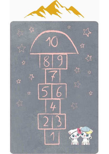 Parlak Kadife Kumaş Dijital Baskı Dot Kaymaz Tabanlı Çocuk ve Genç Odası Halısı H0750 modelleri