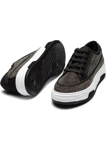 Kadın Yüksek Taban Rahat Şık Günlük Spor Ayakkabı Siyah Renk fırsatları
