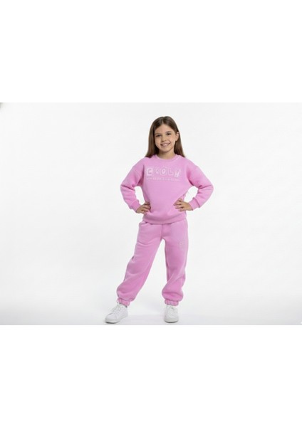 3 Iplik Garson Şardonlu Kabartmalı Baskı Pembe Kombin 2 fırsatları