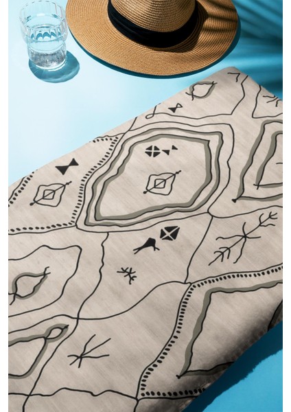 Dijital Baskı Plaj Deniz Havlusu Modern Desenli Peştamal HVL0091 fiyatları