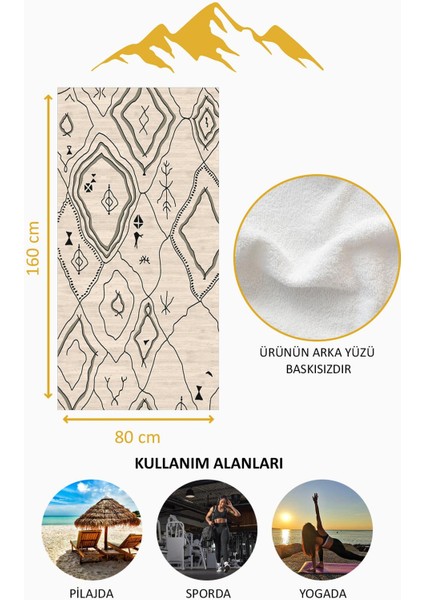 Dijital Baskı Plaj Deniz Havlusu Modern Desenli Peştamal HVL0091 fırsatları