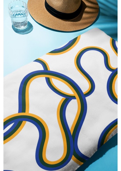 Dijital Baskı Plaj Deniz Havlusu Soyut Desenli Peştamal HVL0226 fiyatları