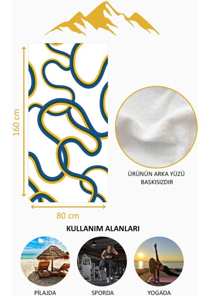 Dijital Baskı Plaj Deniz Havlusu Soyut Desenli Peştamal HVL0226 fırsatları