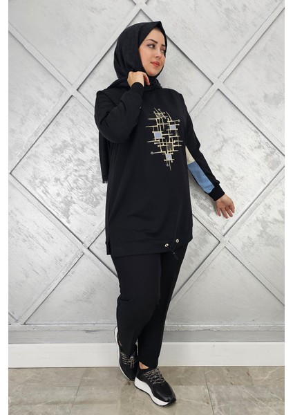Kadın Baskı Detaylı Tesettür Tunik