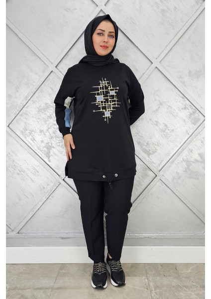 Kadın Baskı Detaylı Tesettür Tunik modelleri