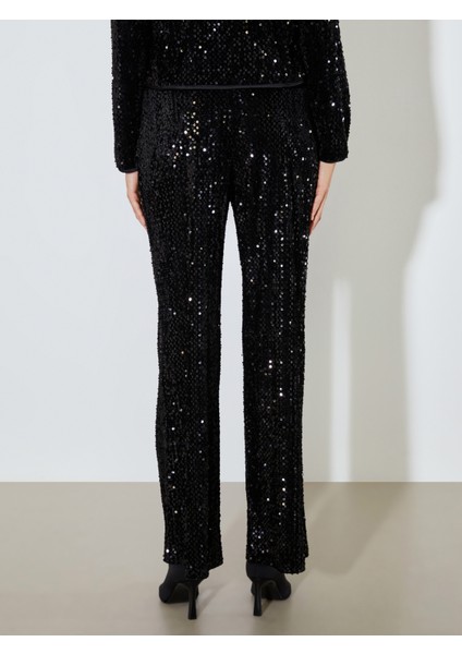 Yüksek Bel Pul Payetli Kadın Pantolon fırsatları