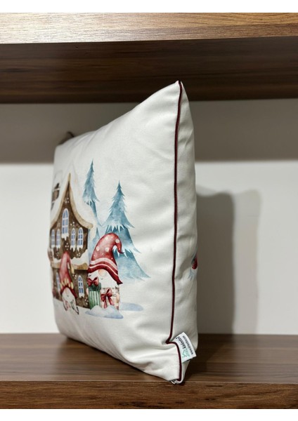 H1253 3lü Gnom Kurabiye Evler Kırlent Runner 3lü Kombin Set modelleri