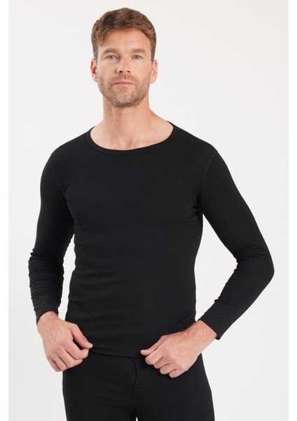 Erkek Slim Fit Dar Kesim Bisiklet Yaka Siyah Termal Alt Üst Takım fiyatları