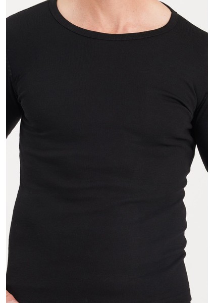 Erkek Slim Fit Dar Kesim Bisiklet Yaka Siyah Termal Alt Üst Takım modelleri