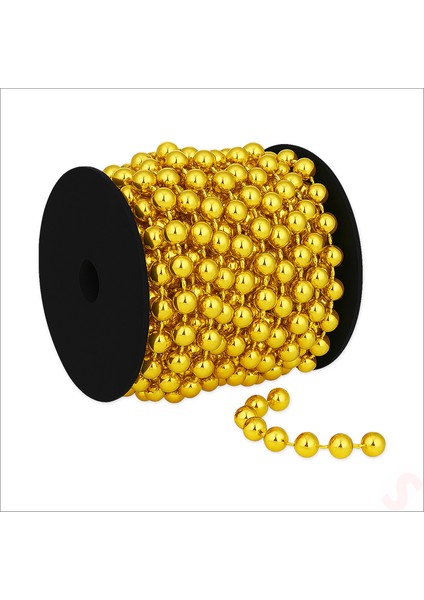 Zincir Boncuk Makara, 6mm x 8mt - Altın