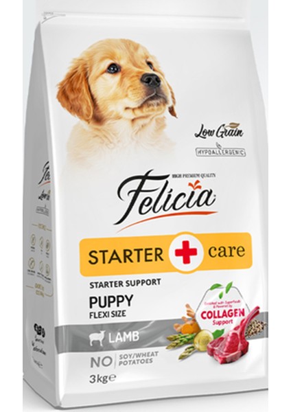 Starter Care Yavru Köpek Kuzulu Kolajen Destekli Hipoalerjenik Tüm Irklar 3 Kg.