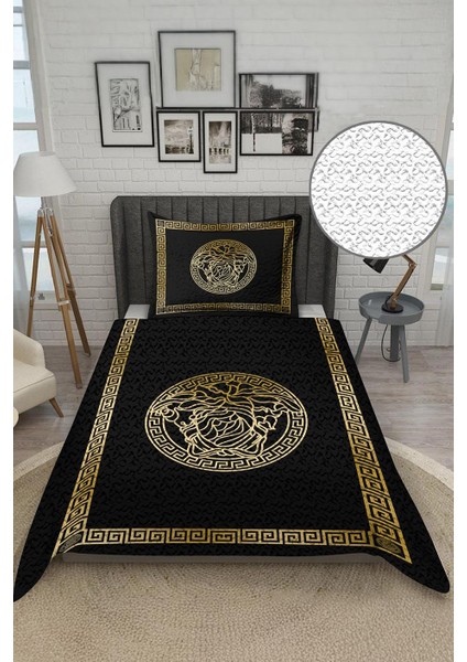 Parlak Kadife Kumaş Kapitoneli Tek Kişilik Yatak Örtüsü Seti (2 Parça) TKY0001 fiyatları