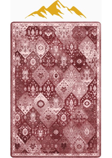 Parlak Kadife Kumaş Vıntage Dijital Baskı Dot Kaymaz Tabanlı Halı H1063 modelleri