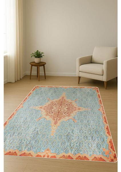 Vintage Desen Dijital Baskı Kaymaz Taban Halı H1078 fiyatları