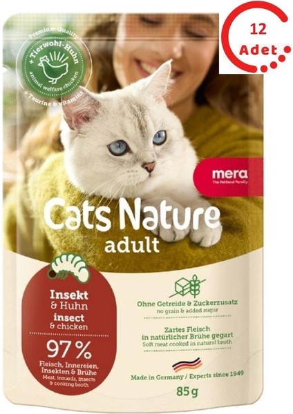 Insect Yetişkin Kedi Yaş Maması 85 gr x 12 Adet