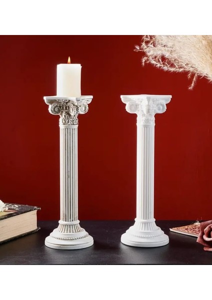 Büyük Boy Antik Yunan Mimarisi Taş Döküm Sütun 25 cm fırsatları