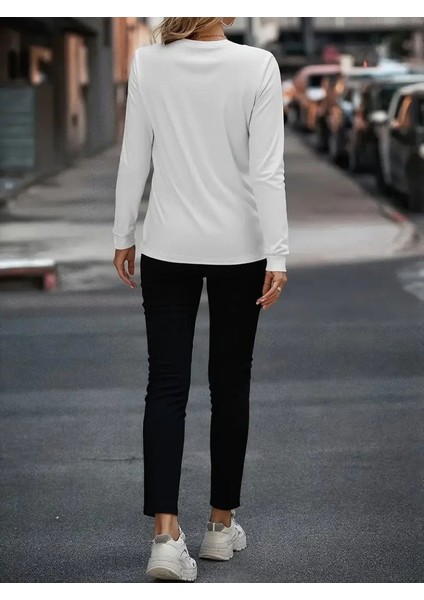 Kadın Uzun Kollu Bisiklet Yaka Cepli Viskon Iki Iplik Bluz ve Pantolon Ikili Takım modelleri