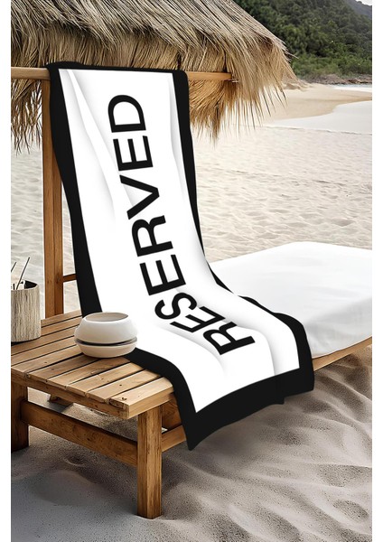 Dijital Baskı Plaj Deniz Havlusu Reserved Desenli Peştamal HVL0011 modelleri