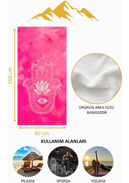 Dijital Baskı Plaj Deniz Havlusu Hamsa Lotus Mandala Desenli Peştamal HVL0218 fırsatları