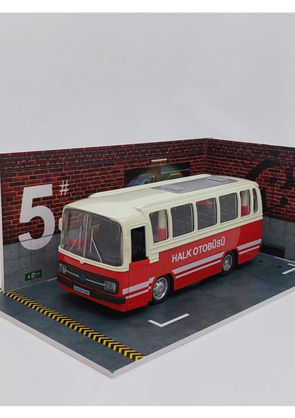 1/27 Ölçek Nostalji Halk Otobüsü Sesli ve Işıklı (Kırmızı) fiyatları