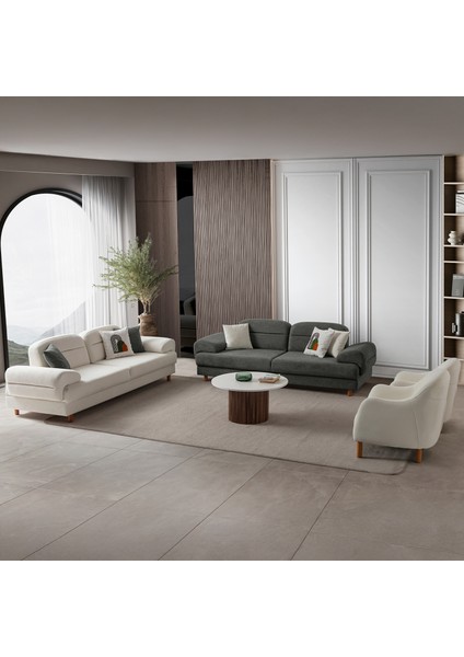 Lizbon Yataklı Sandıklı Koltuk Takımı 3+3+1+1 Antrasit