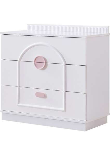 Şifonyer, Dolunay 3 Çekmeceli Şifonyer - Pembe