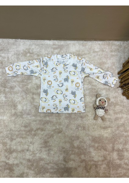 Sevimli Hayvan Desenli 2’li Çocuk Pijama Takımı – %100 Pamuk – 3-4 Yaş – Uzun Kollu Yumuşak Çocuk Pijaması fiyatları