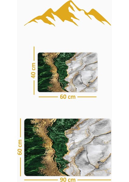 Yıkanabilir Kaymaz Tabanlı Modern Desenli 2'li Banyo Paspas Takımı BPS0029 fiyatları