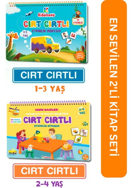 Minik Dahiler: Cırt Cırtlı Etkinlik Kitabım 2'li Set (1-3 Yaş, 2-4 Yaş)