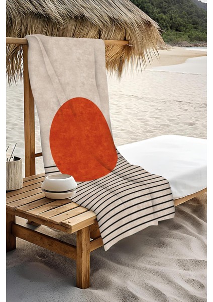 Dijital Baskı Plaj Deniz Havlusu Soyut Desenli Peştamal HVL0154 modelleri