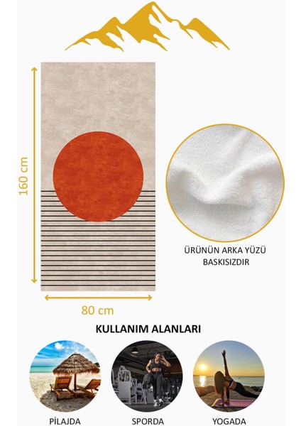 Dijital Baskı Plaj Deniz Havlusu Soyut Desenli Peştamal HVL0154 fırsatları