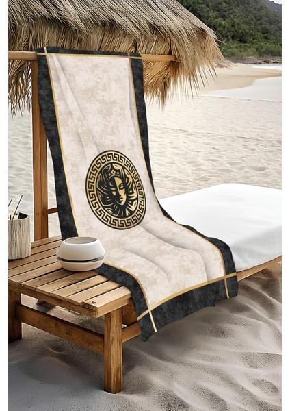 Dijital Baskı Plaj Deniz Havlusu Apollo Modern Desenli Peştamal HVL0233 modelleri