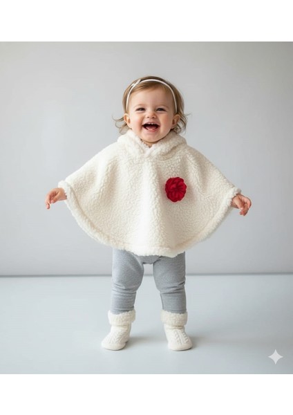 Kapüşonlu Bebek Panço Takım