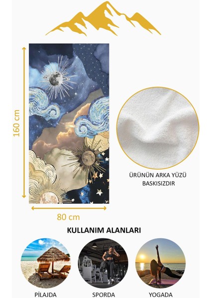 Dijital Baskı Plaj Deniz Havlusu Modern Desenli Peştamal (80X160 Cm) HVL0057 fırsatları