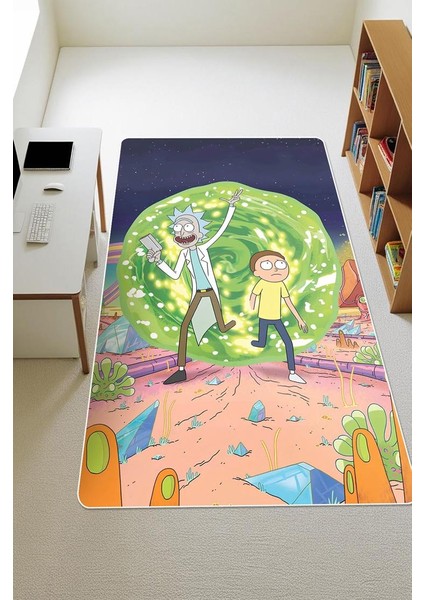 Parlak Kadife Kumaş Dijital Baskı Dot Kaymaz Tabanlı Çocuk ve Genç Odası Halısı H0465