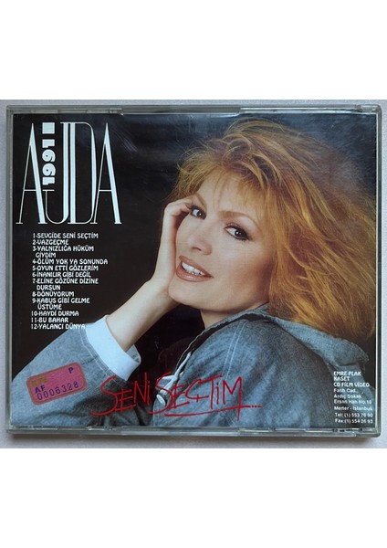 Ajda Pekkan 1991 Seni Seçtim CD (Orijinal 1991 Dönem Baskı Cd) fiyatları