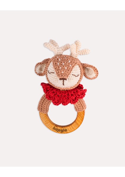 Rudy The Deer Amigurumi Doğal Ahşap ve Organik Pamuk Oyuncak & Çıngırak Seti modelleri