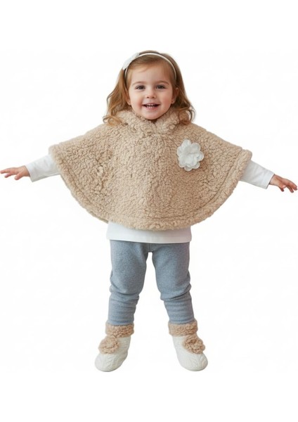 Kapüşonlu Bebek Panço Takım