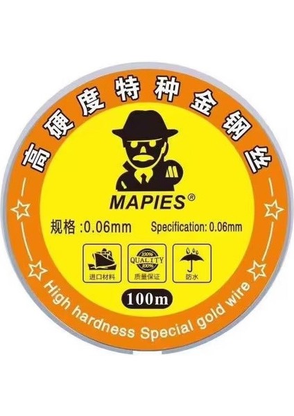 Mapies Ekran Cam Ayırma Teli Çelik Tel 0.06MM 100 Metre