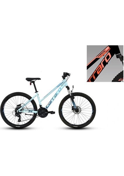 Force 621 Kadın Dağ Bisikleti 430H Hd 26 Jant 21 Vites Mat Mürdüm Fuşya Mercan