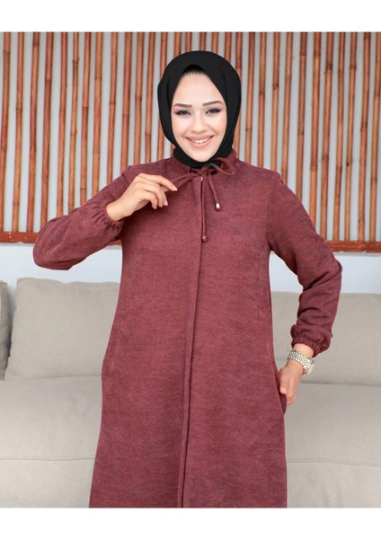 Şönil Kumaş Kışlık Comfort Ferace / Kiremit - F0501