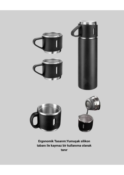 Çelik Termos Bardak Seti | 500 ml Kapasite Kaymaz Taban Hediye Kutulu - TG0012-2RG9J1 fiyatları