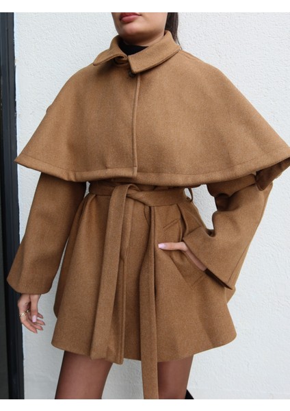 Pelerin Detay Kaşe Kaban modelleri