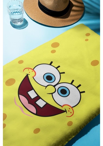 Dijital Baskı Plaj Deniz Havlusu Sünger Bob Desenli Peştamal HVL0024 fiyatları
