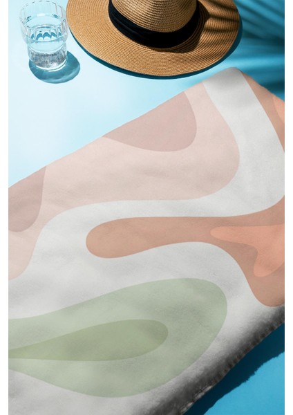 Dijital Baskı Plaj Deniz Havlusu Soyut Desenli Peştamal HVL0221 fiyatları