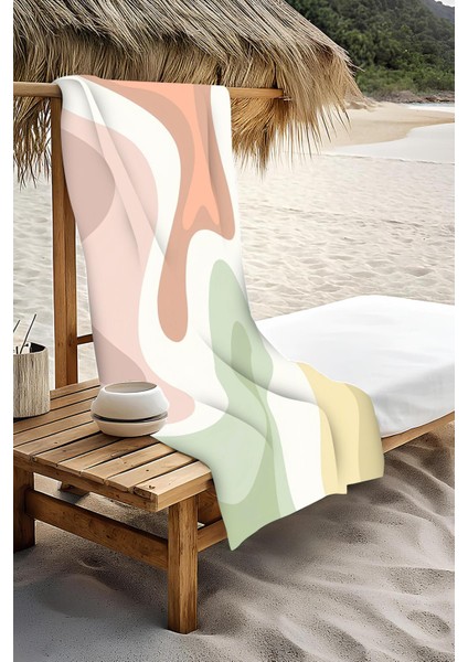 Dijital Baskı Plaj Deniz Havlusu Soyut Desenli Peştamal HVL0221 modelleri