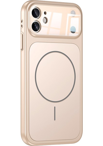 iPhone 11 Kılıf Zore M-Safe Şarj Özellikli Kamera Korumalı Formen Kapak - Gold indirimleri