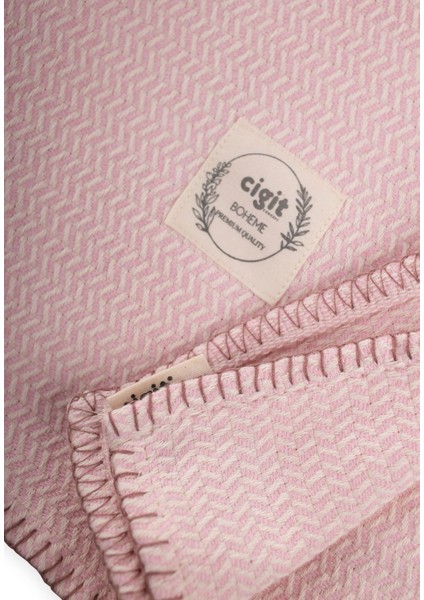 Çoban Dikişli Battaniye 93X100 cm (+/- 3 cm ) Pudra Pembe modelleri