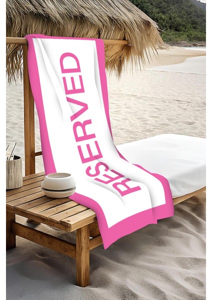 Dijital Baskı Plaj Deniz Havlusu Reserved Desenli Peştamal HVL0010 modelleri